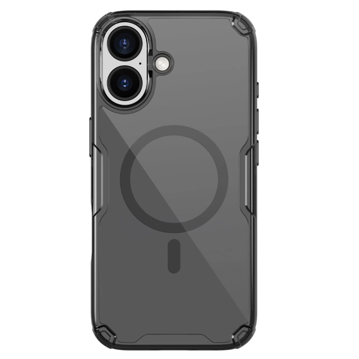 Etui Nillkin Nature TPU Pro Magnetic kompatybilne z MagSafe na iPhone 17 Pro - półprzezroczyste-czarne