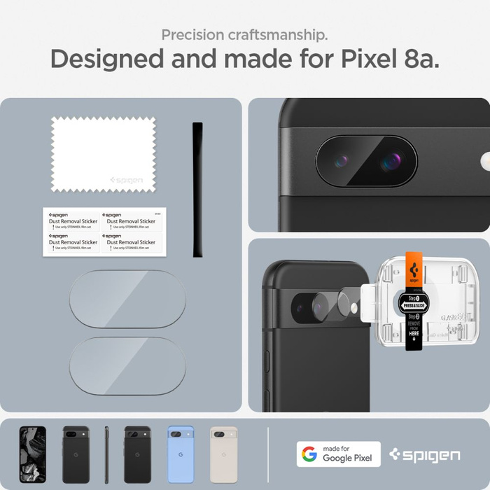 Spigen KAMERASCHUTZ OPTIK.TR "EZ FIT" KAMERASCHUTZ 2ER-PACK GOOGLE PIXEL 8A KLAR