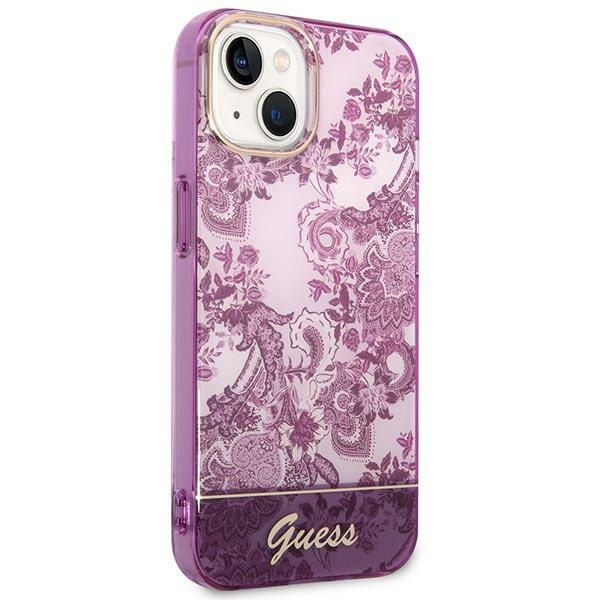 Case Guess GUHCP14MHGPLHF iPhone 14 Plus 6.7" fuchsia/fuschia hardcase Porcelain Collection