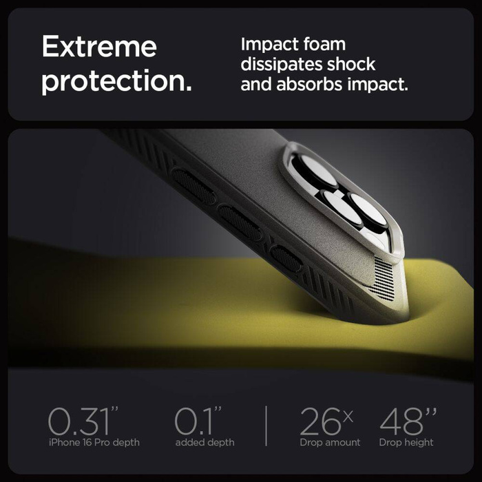Hülle Spigen Rugged Armor Mag MagSafe IPhone 16 PRO MAX GRAU
