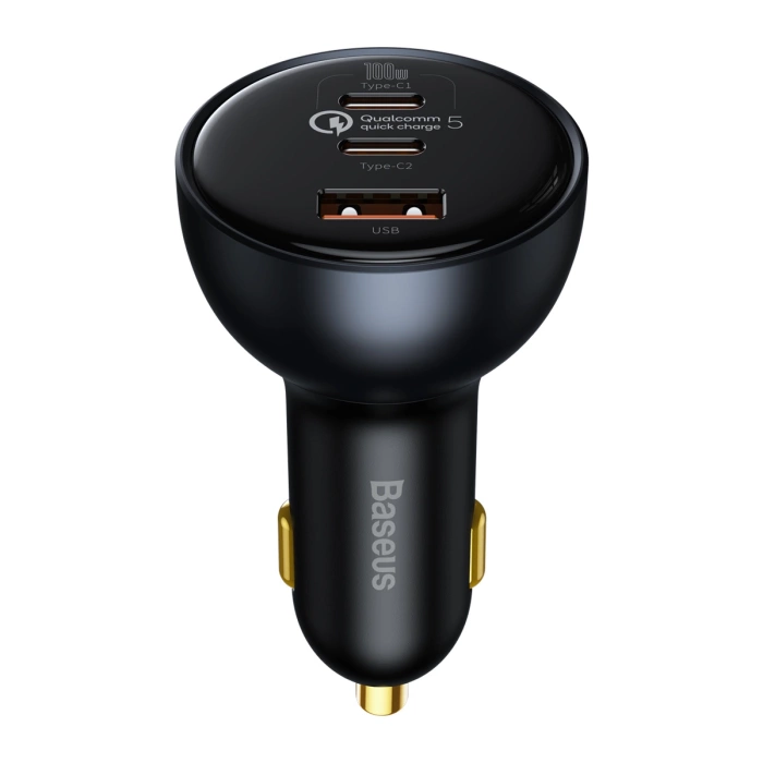 Baseus TZCCZM-0G USB-A / USB-C Autoladegerät 160W PPS / QC 5 / PD - Grau
