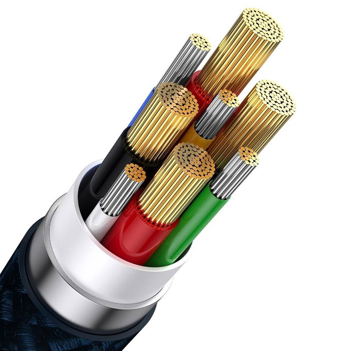 Baseus Flash Series II USB Typ C / USB Typ A Kabel - USB Typ C / Lightning / Micro USB 100 W 1,2 m blau (CASS030103)