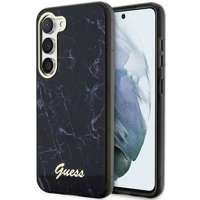 Hülle GUESS Samsung Galaxy S23 Marmor Case Schwarz Hartcase