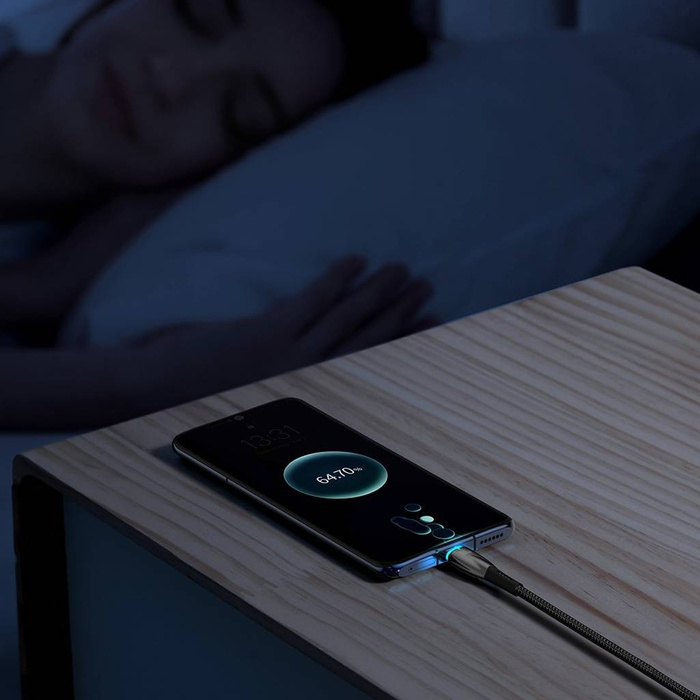 Câble de charge rapide Baseus Glimmer Series USB-A - USB-C 100W 480Mbps 1m noir