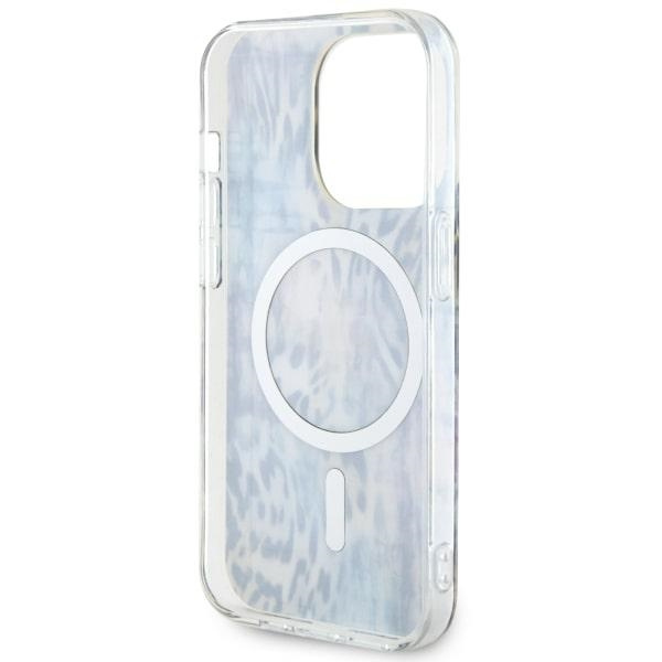 Funda Guess GUHMP14LHLEOPWB iPhone 14 Pro 6.1" azul/azul durocase Leopard MagSafe Case