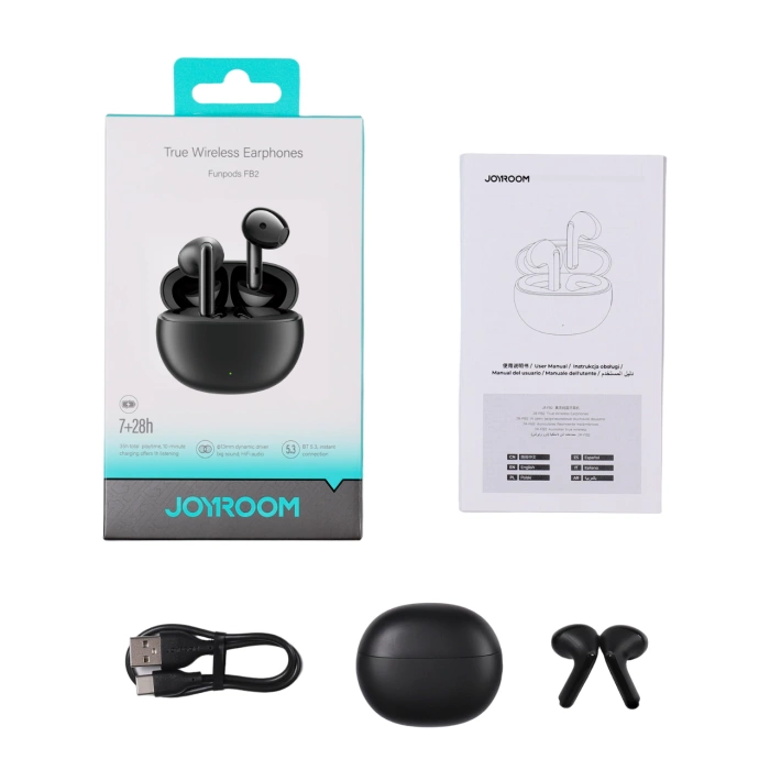 Écouteurs intra-auriculaires sans fil Joyroom Funpods (JR-FB2) - Noir