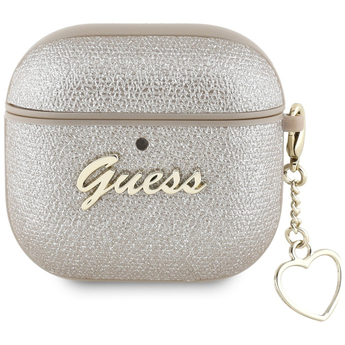 Etui Guess Metallic Script Charm do       AirPods 4 złoty