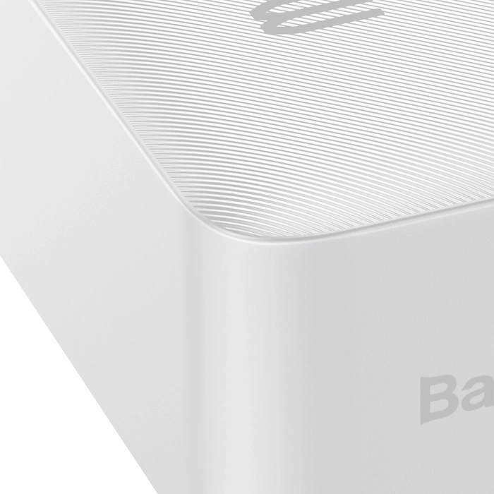 Baseus Bipow Fast Charge Power Bank 30000mAh 20W bianco (Edizione Overseas) + USB-A - Cavo Micro USB 0,25m bianco (PPBD050402)
