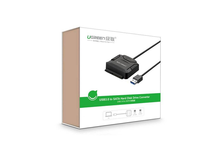Ugreen adapter HDD SSD USB 3.0 - SATA black (20611)