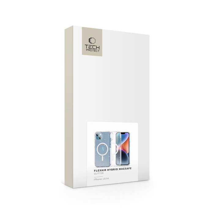 Cover Tech-protect Flexair Hybrid MagSafe iPhone 13 / 14 Glitter Case