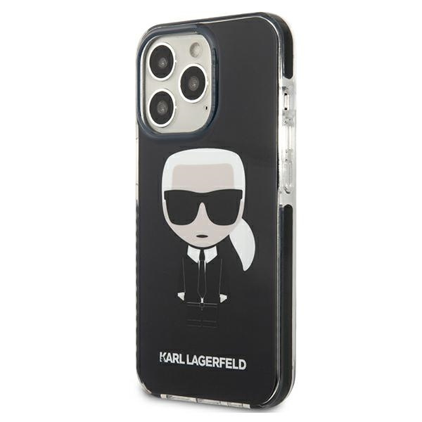 Pouzdro KARL LAGERFELD Apple iPhone 13 13 Pro Iconik Karl Black Hardcase