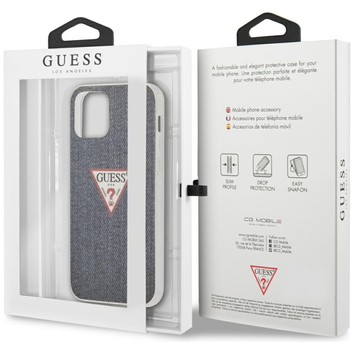 Cover GUESS Apple iPhone 12 Pro Max Jeans Collection GUHCP12LPCUJULDB Blu Navy Hardcase