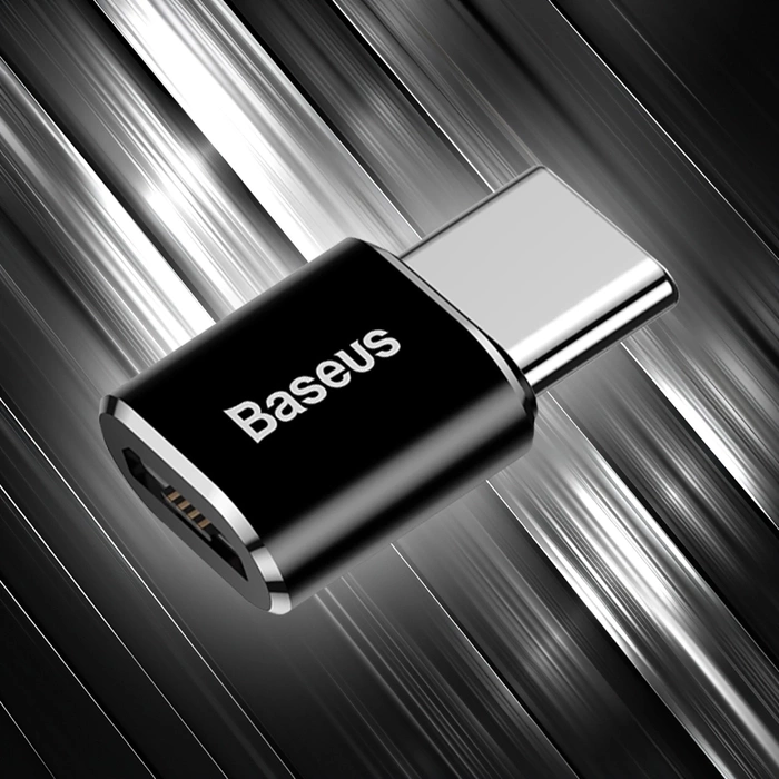 Adaptér BASEUS Micro USB na USB typu C čierny
