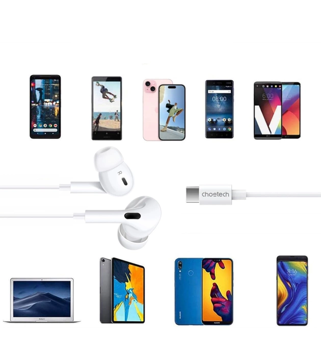 Choetech OC-A011 USB-C In-Ear-Kopfhörer 1,2 m – Weiß