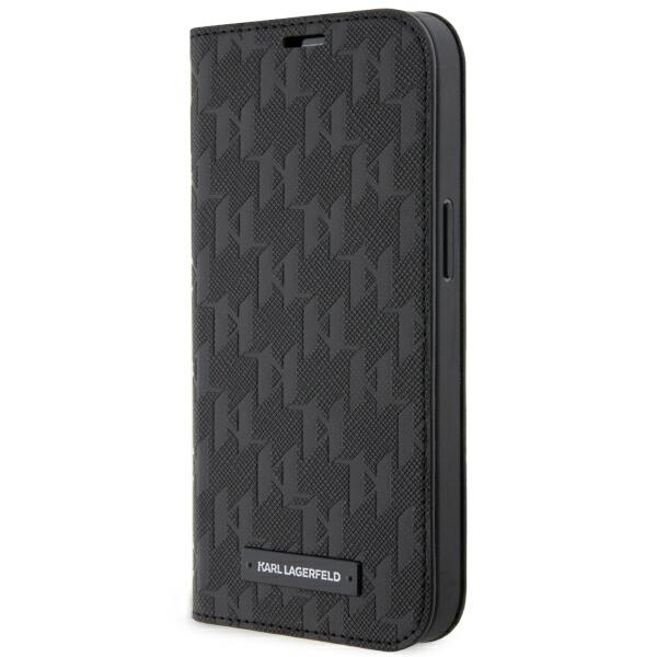 Case Karl Lagerfeld KLBKP14SSAKLHPK iPhone 14 6.1" bookcase black/black Saffiano Monogram Case