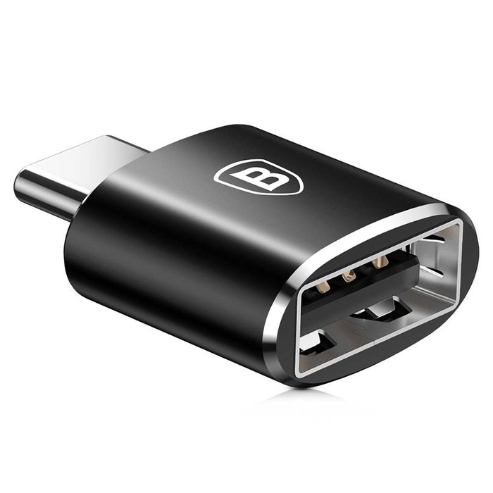 Baseus adapter USB-ről USB Type C OTG-re fekete (CATOTG-01)