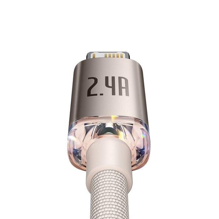 Câble USB Baseus Crystal Shine Series - Lightning 2,4A 20W 2m rose (CAJY001204)