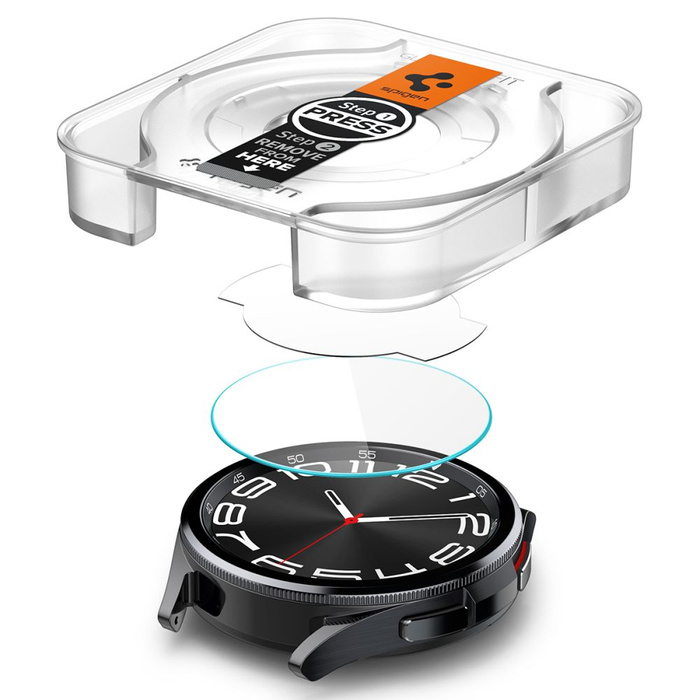 Vidrio Templado Spigen Galaxy Watch Glas.tr "ez-fit" 2-pack 6 Classic (43 mm) Transparente