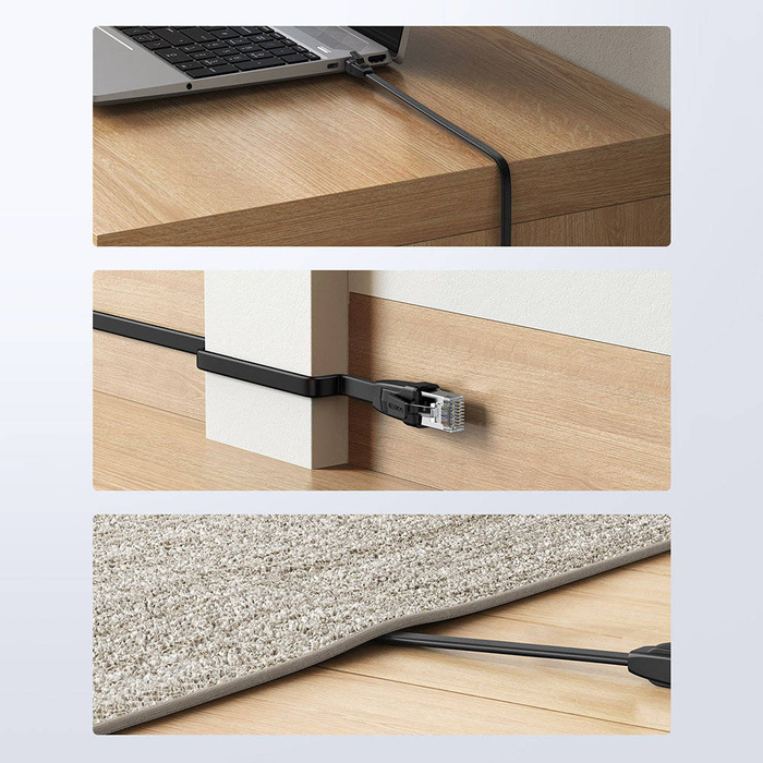 Câble LAN Ugreen Ethernet Cat.8 U / FTP plat 2m noir (NW134)