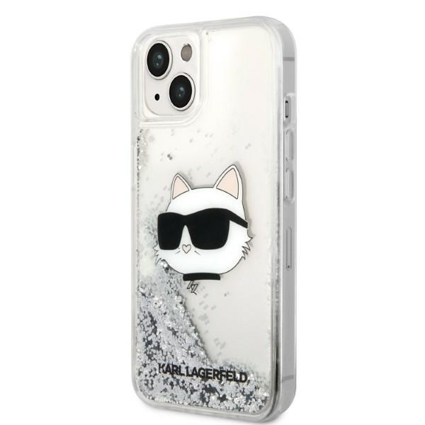 Karl Lagerfeld KLHCP14MLNCHCS iPhone 14 Plus 6,7" stříbrná/stříbrná tvrdácase Glitter Choupette Head