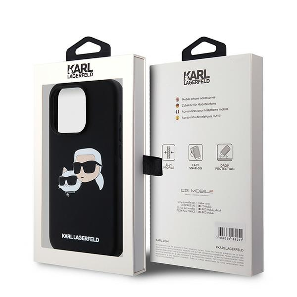 Etui Karl Lagerfeld KLHMP15LSKCHPPLK iPhone 15 Pro 6.1" czarny/black hardcase Silicone Karl & Choupette MagSafe