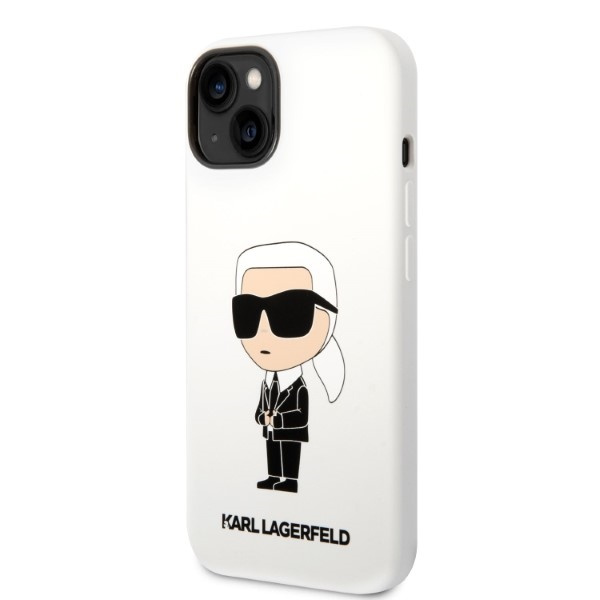 Etui Karl Lagerfeld Klhcp14msnikbch Iphone 14 Plus 6,7" Hardcase Biały/white Silicone Ikonik Case