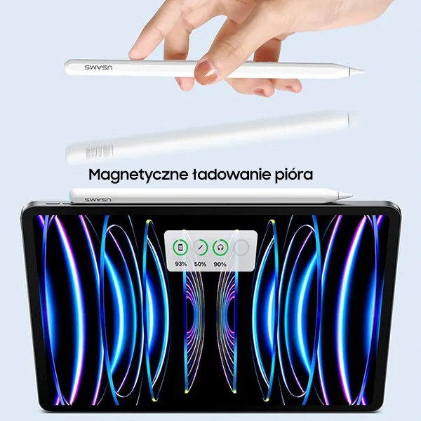 USAMS stylus magnetyczny Active Touch Sensitive Pen bílý/bílý ZB254DRB01 (US-ZB254)