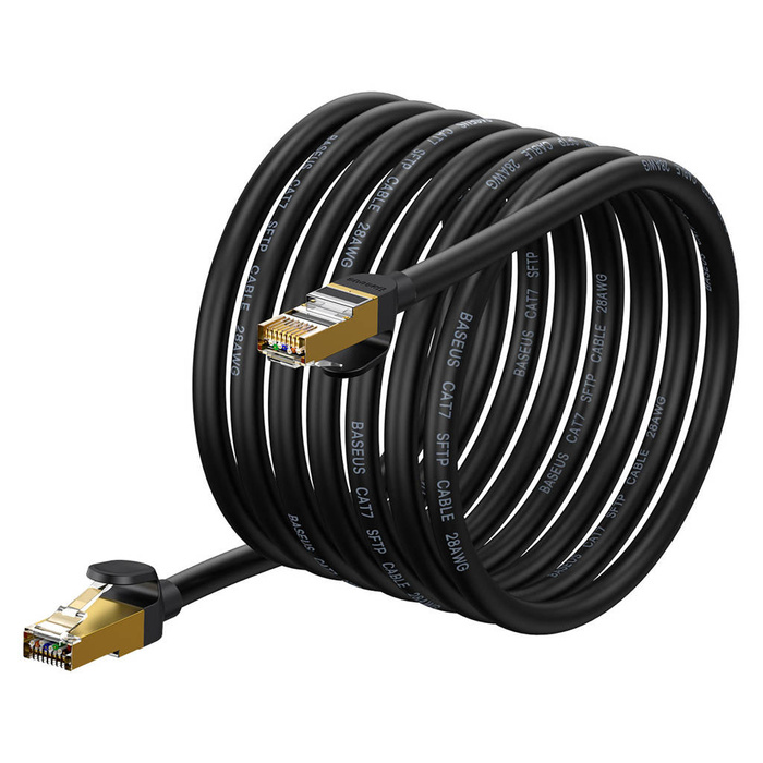 Baseus Speed Seven High Speed RJ45 Netzwerkkabel 10Gbps 8m Schwarz (WKJS010601)