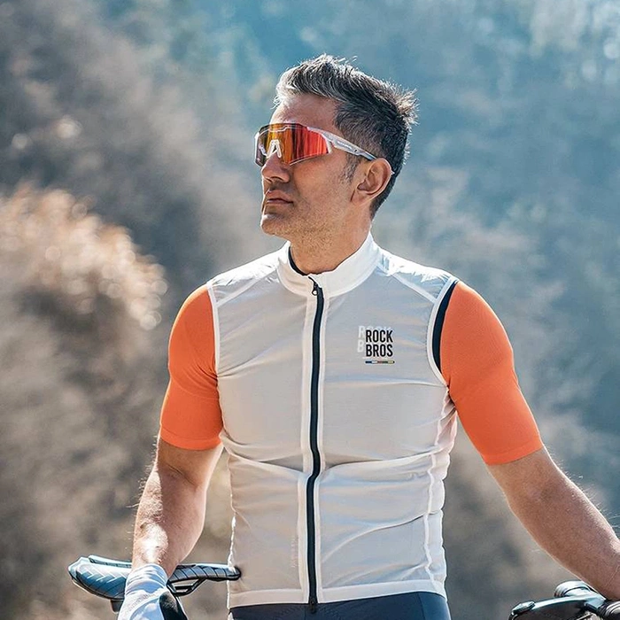 Rockbros SP297 polarisierende Fahrradbrille – weiß