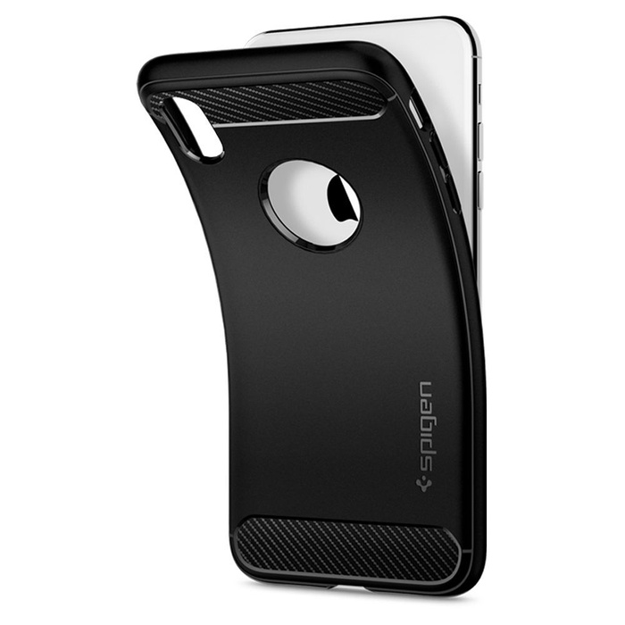 Puzdro SPIGEN Rugged Armor Apple Iphone Xr Matte Black Black Case