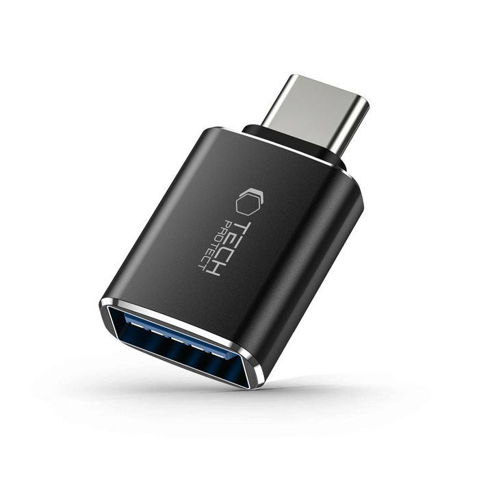 TECH-PROTECT ULTRABOOST ADAPTÉR TYP-C NA USB OTG ČIERNY