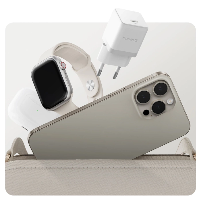 Baseus Palm 20W USB-C Wandladegerät - Weiß