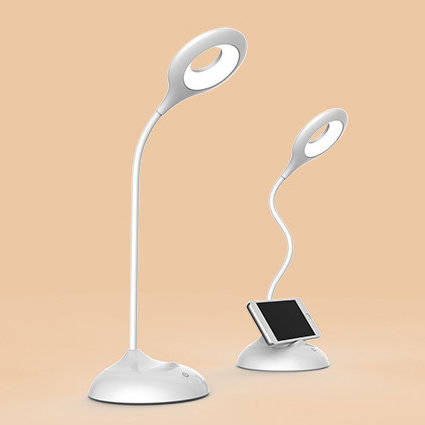 Lampada da lettura LED wireless con clip + cavo micro USB bianco