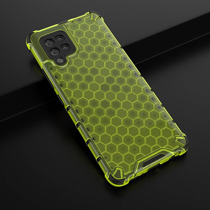 Custodia protettiva per armatura a nido d&#39;ape con paraurti in TPU per Samsung Galaxy A42 5G verde