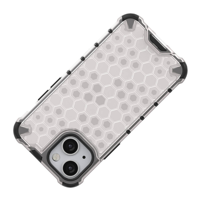 Cover per armatura a nido d&#39;ape con paraurti in TPU per iPhone 13 mini trasparente
