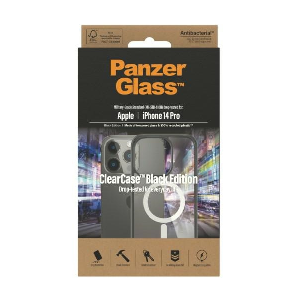 PanzerGlass ClearCase MagSafe iPhone 14 Pro 6.1" Antibacterial black/black 0414