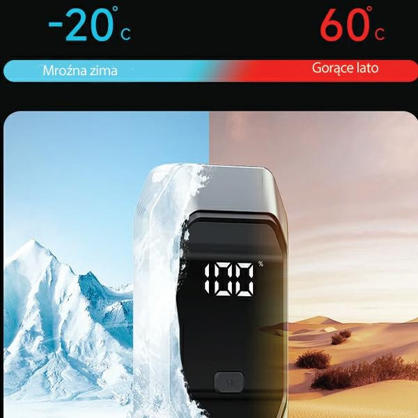 USAMS Jumpstarter Powerbank 8000mAh + wbudowana latarka czarny/black ZB284ZDB01 (US-ZB284)