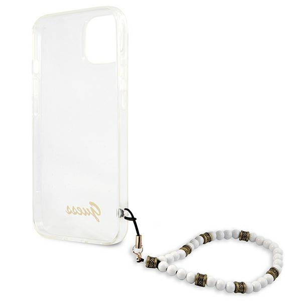 Hülle GUESS Apple iPhone 13 Mini White Pearl Clear Hardcase