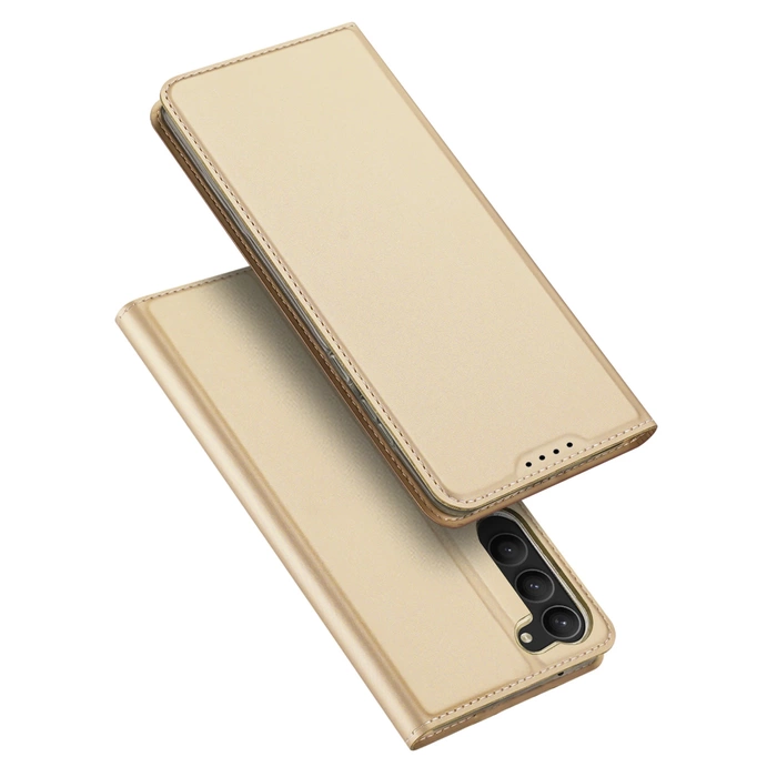 [B WARE] Dux Ducis Skin Pro Hülle für Samsung Galaxy S23+ Flip Card Wallet Stand Gold