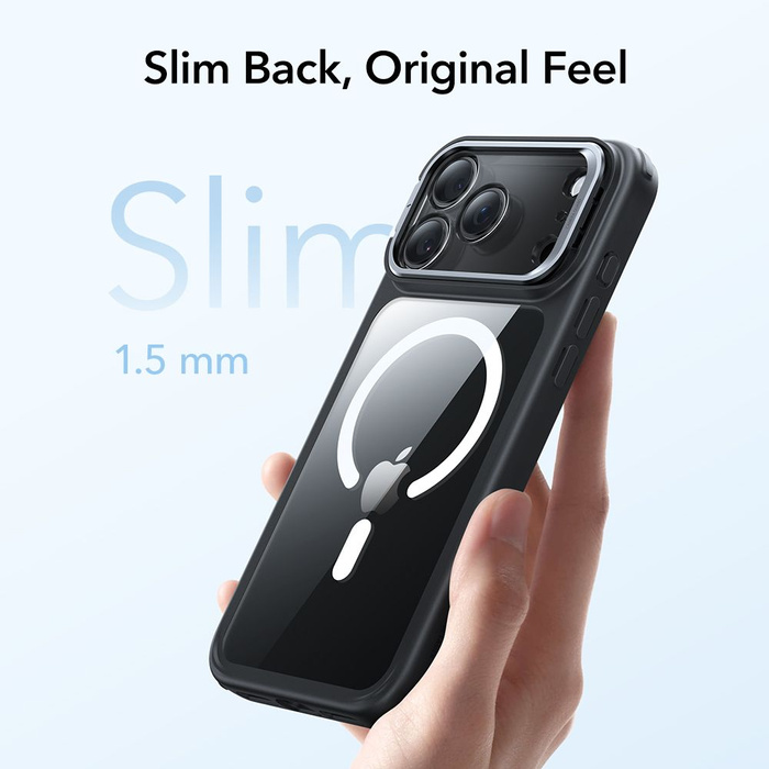 ESR CLASSIC HYBRID STÄNDER MagSafe IPhone 17 PRO MAX KLAR/SCHWARZ