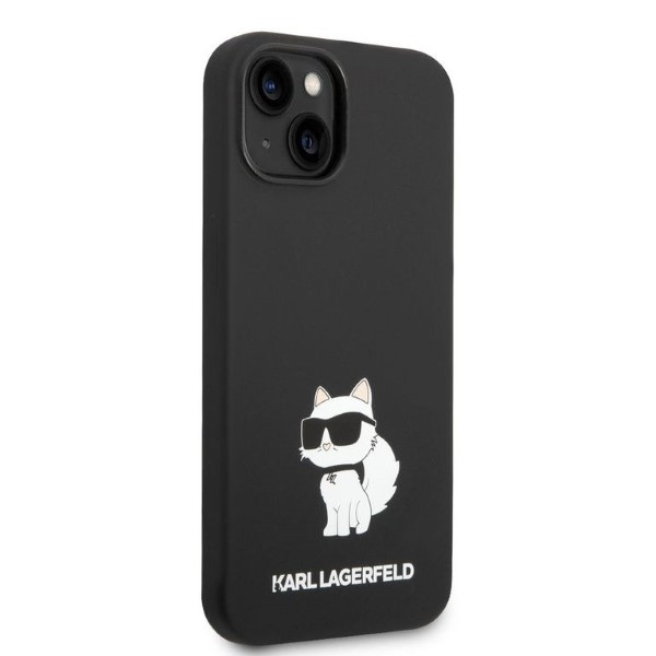 Hülle Karl Lagerfeld iPhone 14 Plus 6.7" hartcase schwarz/schwarz Silikon Choupette