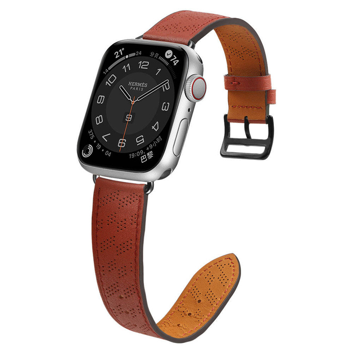 Armband Leder Lederarmband für Apple Watch SE, 8, 7, 6, 5, 4, 3, 2, 1 (41, 40, 38 mm) Bandarmband rot