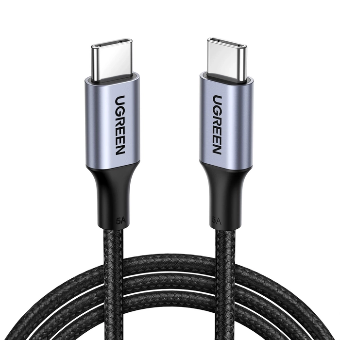 Ugreen US316 USB-C / USB-C kabel 480Mb/s 5A 0,5m - šedý