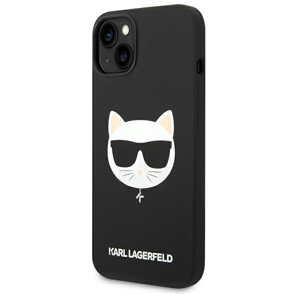 Case KARL LAGERFELD Apple iPhone 14 Plus Silicone Choupette Head MagSafe Black Hardcase