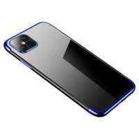 Clear Color case couverture en gel coque avec bordure métallique iPhone 13 mini blue