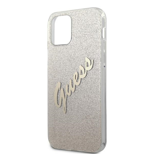 Coque GUESS Apple iPhone 12 Pro Max Glitter Gradient Script GUHCP12LPCUGLSGO Gold Hardcase
