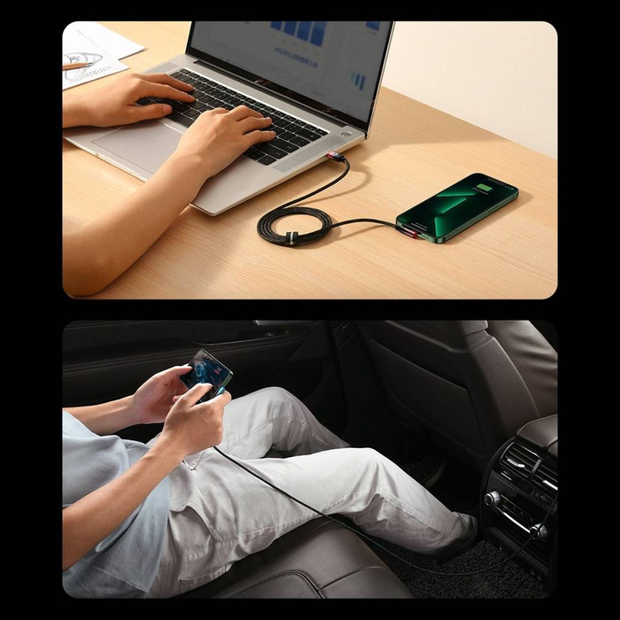 Baseus MVP 2 Elbow-shaped Fast Charging Data Cable Type-C to iP 20W 1m Black+Red