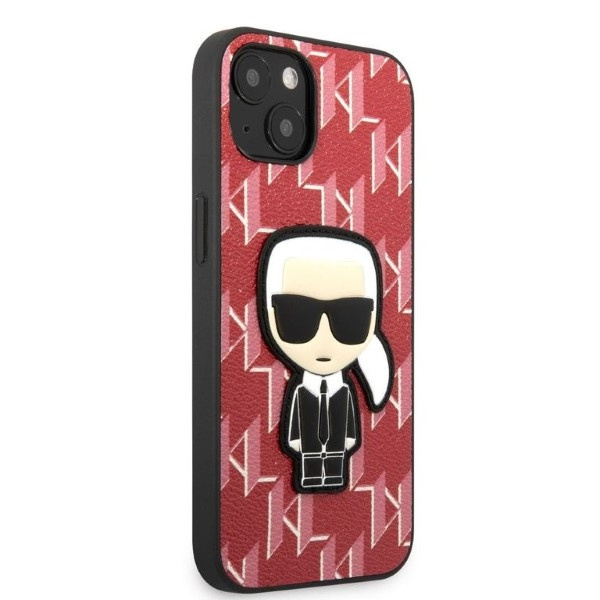 Cover Karl Lagerfeld Klhcp13mpmnikpi iPhone 13 6.1" rigidocase rosso/rosso Monogram Ikonik Patch Case