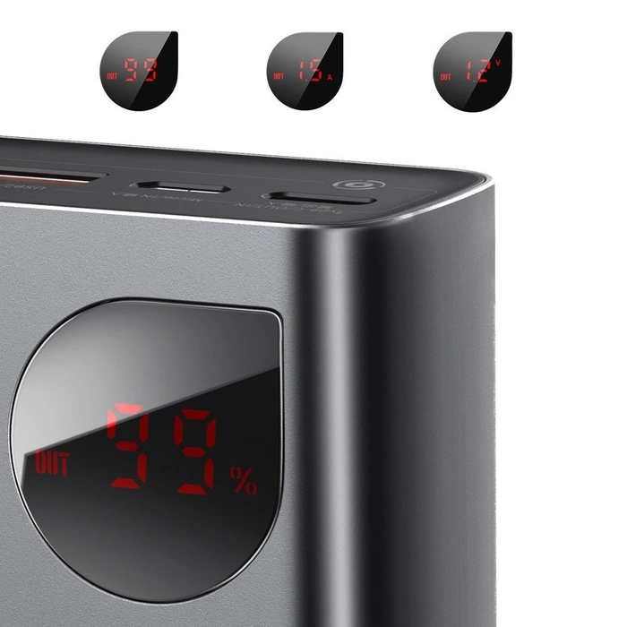 Baseus Adaman power bank 2x USB / 1x USB Type C / 1x micro USB 20000mAh 65W Quick Charge 4.0 Power Delivery Black (PPIMDA-D01)