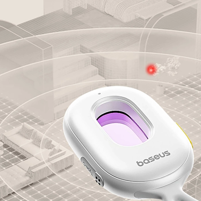 Baseus Heyo Series II Versteckter Kameradetektor mit Alarm und Mini-Taschenlampe + Baseus Simple USB-A - USB-C Kabel - Weiß